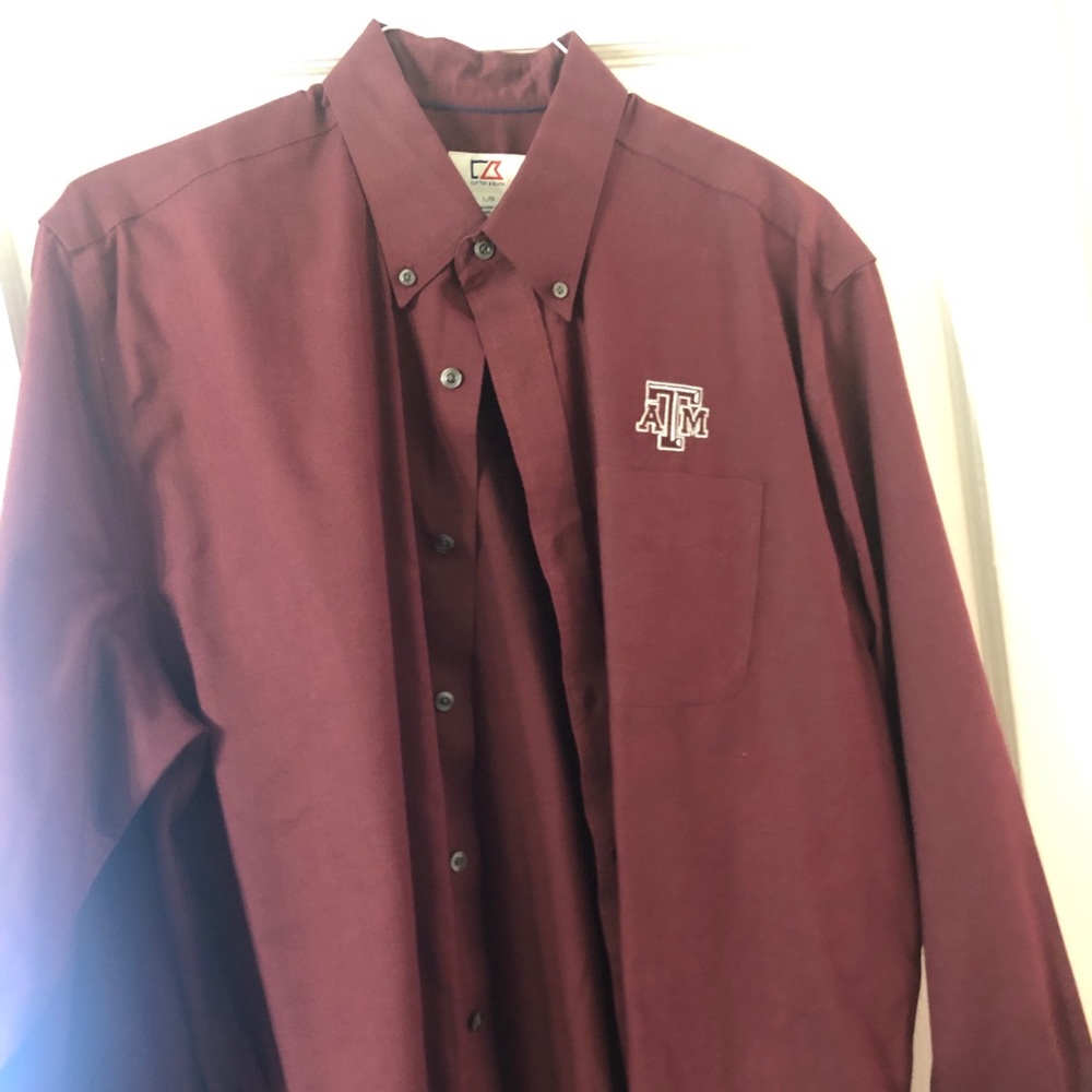 Texas A&M button up
